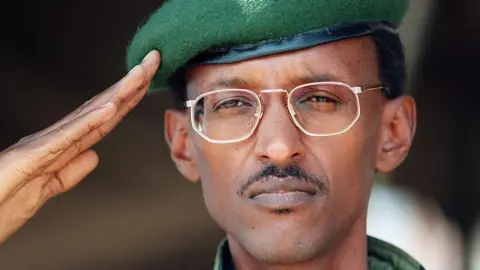 AFP A picture taken 20 July 1994 in Kigali of then Rwandan vice-president President Paul Kagame, the Tutsi-led RPF (Rwandan Patriotic Front) commander.