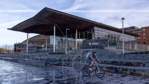 Getty Images The Senedd building in Cardiff Bay