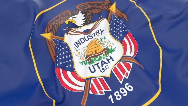 The historic flag of Utah.