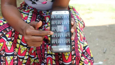 BBC Organiser Ellen Gee's Facebook friends have all changed their profile pictures to the ceasefire logo