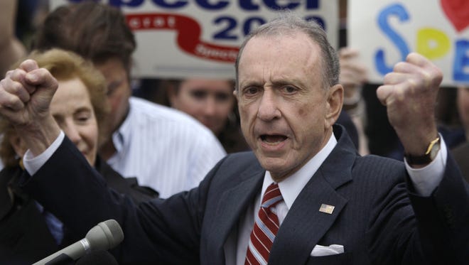 Former Pennsylvania senator Arlen Specter died in October.