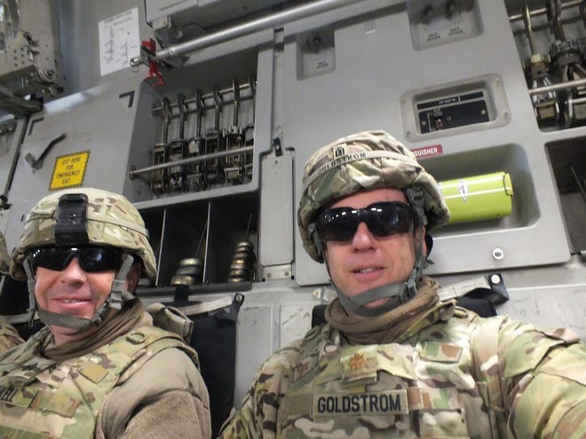 Rabbi David Goldstrom visits military personnel at other bases and outposts in Paktika, Afghanistan ,in 2012.