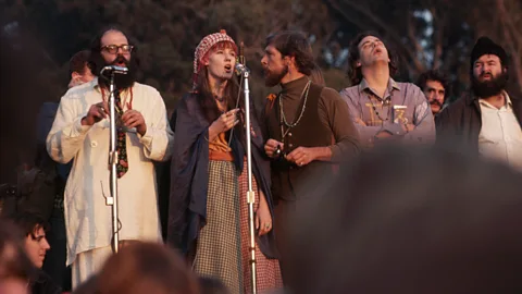 Getty Images The poet Allen Ginsberg (left) was one of the performers at the Human Be-In held in San Francisco’s Golden Gate Park on 14 January 1967 (Credit: Getty Images)