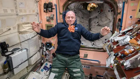 Getty Images Astronaut eating carrots in space