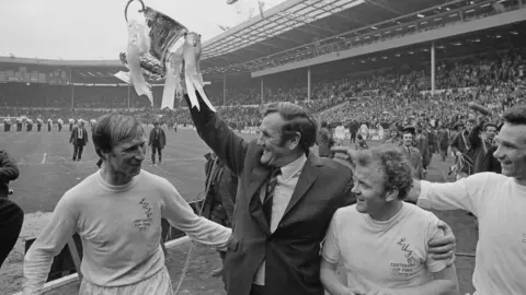 Getty Images Don Revie after Leeds won the FA Cup in 1972