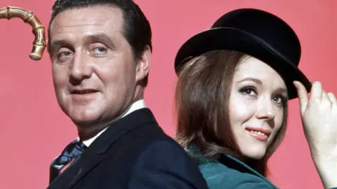Getty Images Patrick Macnee and Diana Rigg in The Avengers