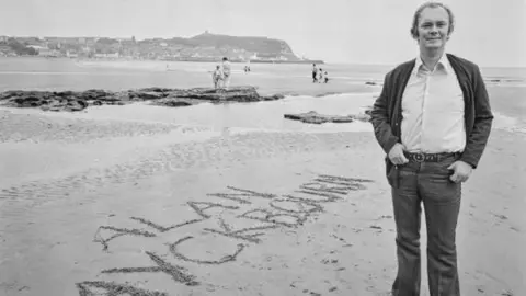 Getty Images  Alan Ayckbourn on the beach in Scarborough