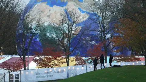 Getty Images Installation at the COP23 climate conference in Bonn, Germany