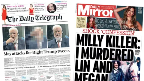 Daily Telegraph and Daily Mirror