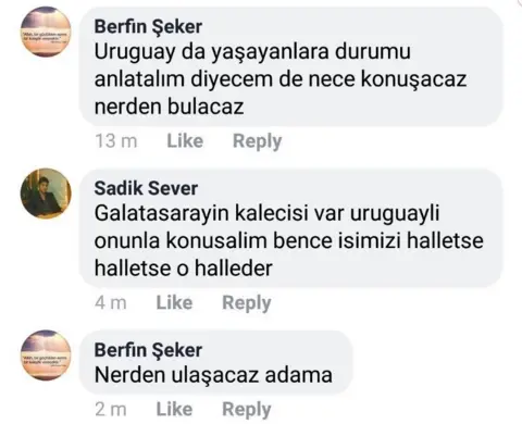 Other A screenshot of a conversation among Turkish social media users