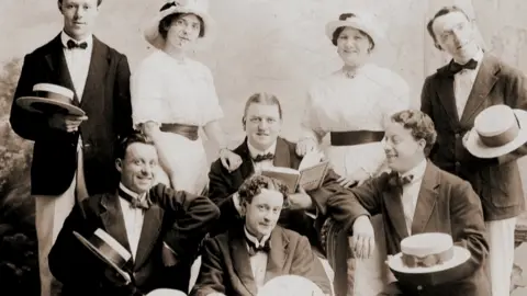 Velvet Wolf/BBC Scotland Fred Collins, centre, and his Pierrot troupe