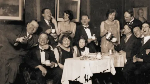 Velvet Wolf/BBC Scotland Fred Collins, far left, and his performers beat prohibition with a 'tea' party