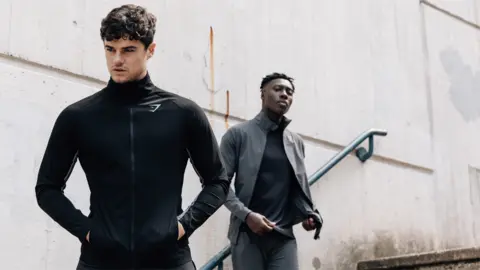 Gymshark Models wearing Gymshark clothing