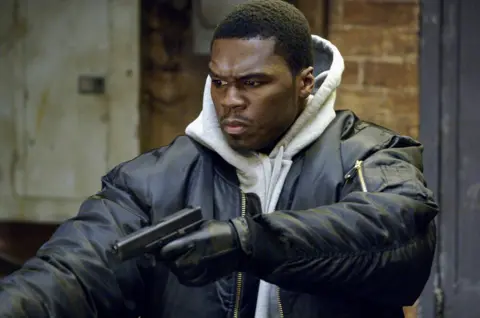 Alamy 50 cent in his film Get Rich or Die Tryin'