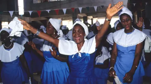 Getty Images The evangelistic Musama Disco Christo Church in Accra.