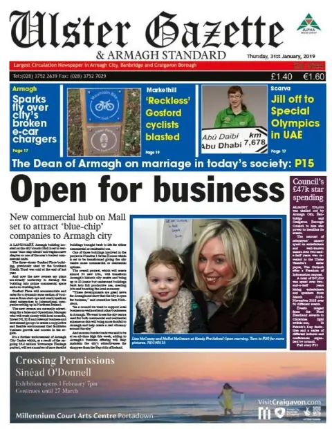 Ulster Gazette Ulster Gazette front page