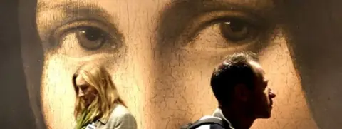 Reporters visit the Louvre museum in Paris, France, 22 October 2019