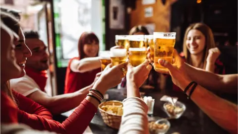 Getty Images Drinkers in bar