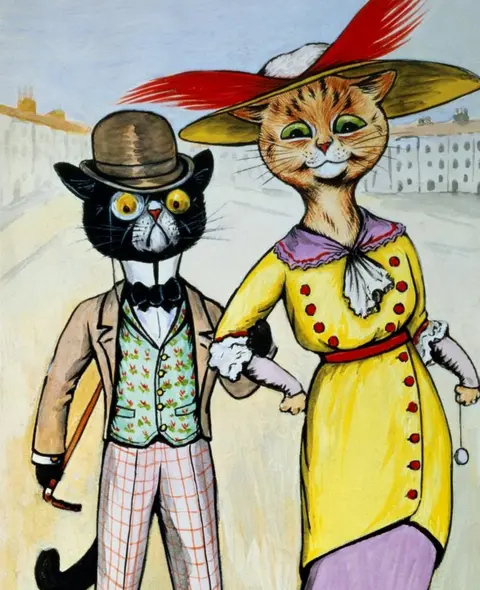 Historical Picture Archive/Getty Images The Modern 'Arry and 'Arriet Gouache by Louis Wain