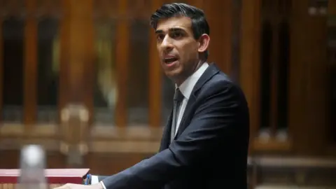 Reuters Chancellor Rishi Sunak seen speaking in the Commons