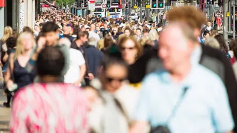 Getty Images Shoppers on Princes Street, Edinburgh