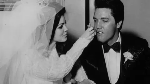 Getty Images Elvis Presley with Priscilla