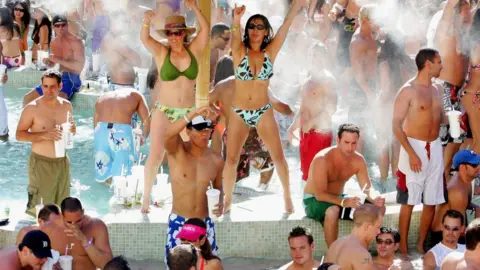 Getty Images Partygoers at the Hard Rock Hotel & Casino pool in Vegas