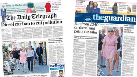 Telegraph/Guardian front pages