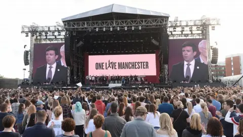 Reuters Andy Burnham at One Love Manchester concert