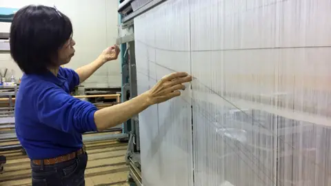 A Daiichi Orimono worker