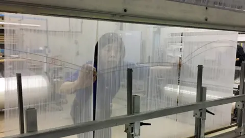 A Daiichi Orimono worker