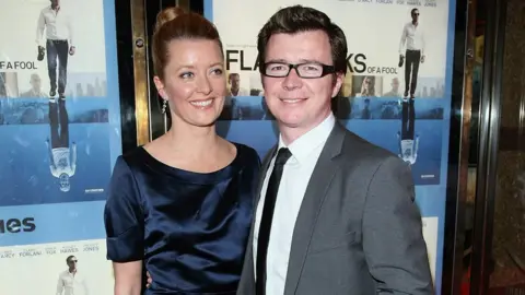 Getty Images Rick Astley and his wife Lene Bausager