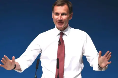 Getty Images Jeremy Hunt arrived first