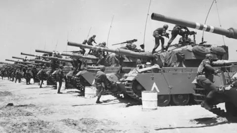 Getty Images Israeli tanks during the Six-Day War in 1967