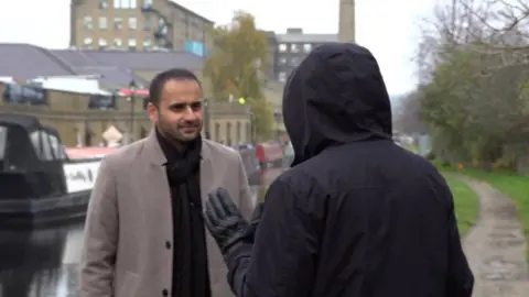 Immy filmed from behind