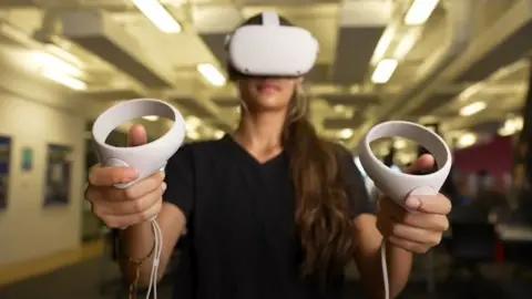 Bodyswaps A woman doing a Bodyswaps interview