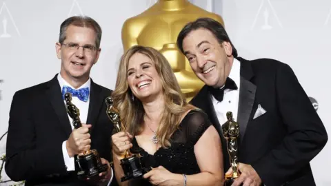 Reuters Jennifer Lee with Chris Buck and Peter Del Vecho won an Academy Award for Best Animated Feature Film for Frozen in 2014
