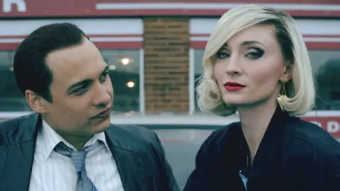 ITVX/Snowed-In Productions Sophie Turner and Frank Dillane in Joan