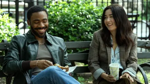 Prime Video/David Lee Donald Glover and Maya Erskine Mr and Mrs Smith