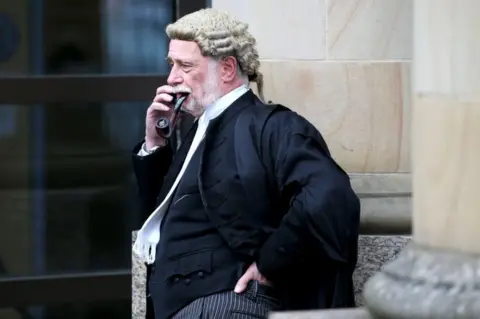 PA Donald Findlay QC outside the High Court in Glasgow as Craig Whyte,