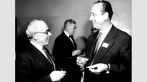 Austrian exile Robert Lucas (left) created satirical radio programmes for the BBC’s German Service from 1940 (Credit: BBC)