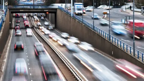 Getty Images Cars travelling through Birmingham