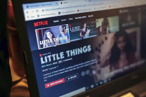 Getty Images A monitor displays a "Little Things" page on the Netflix Inc. website in an arranged photograph at the Pocket Aces Pvt studio in Mumbai, India, on Monday, July 29, 2019
