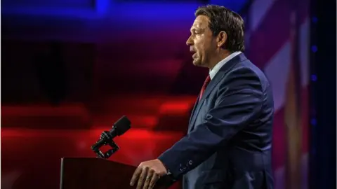 Getty Images Ron DeSantis in Tampa