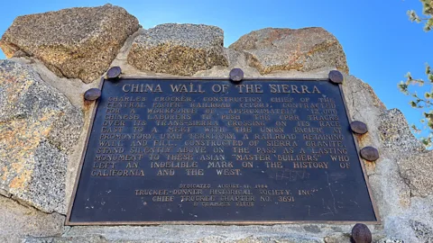 Ellen Lee The 75ft "China Wall" still holds the surrounding earth in place to protect the track (Credit: Ellen Lee)